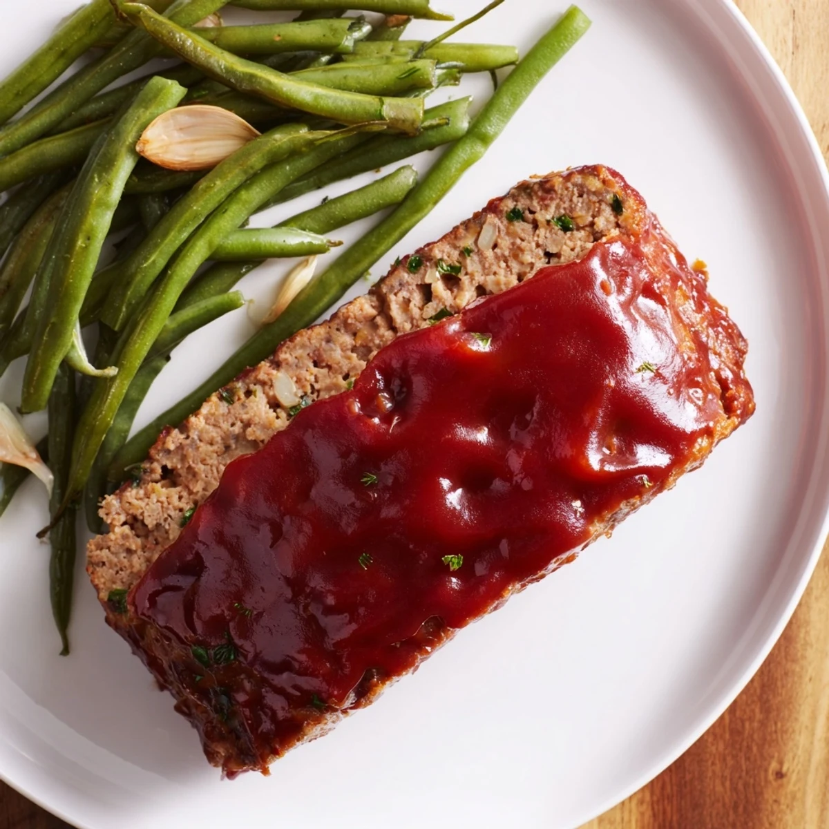 This easy turkey meatloaf recipe shows off a perfectly baked loaf with a flavorful, sweet glaze.