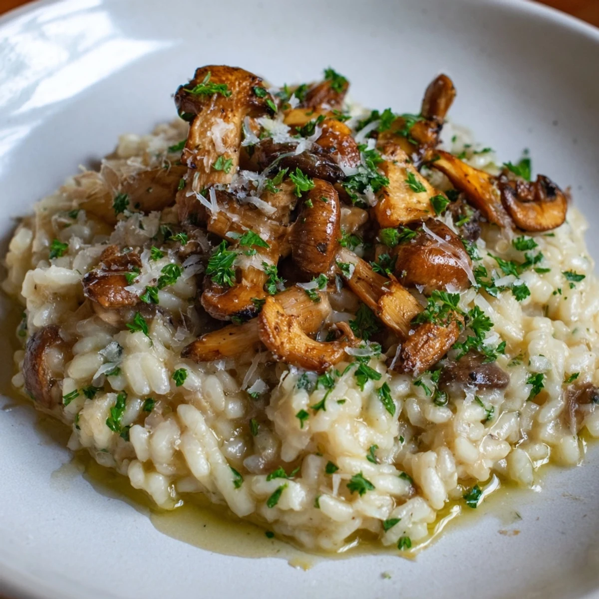 Mushroom Risotto Truffle Oil