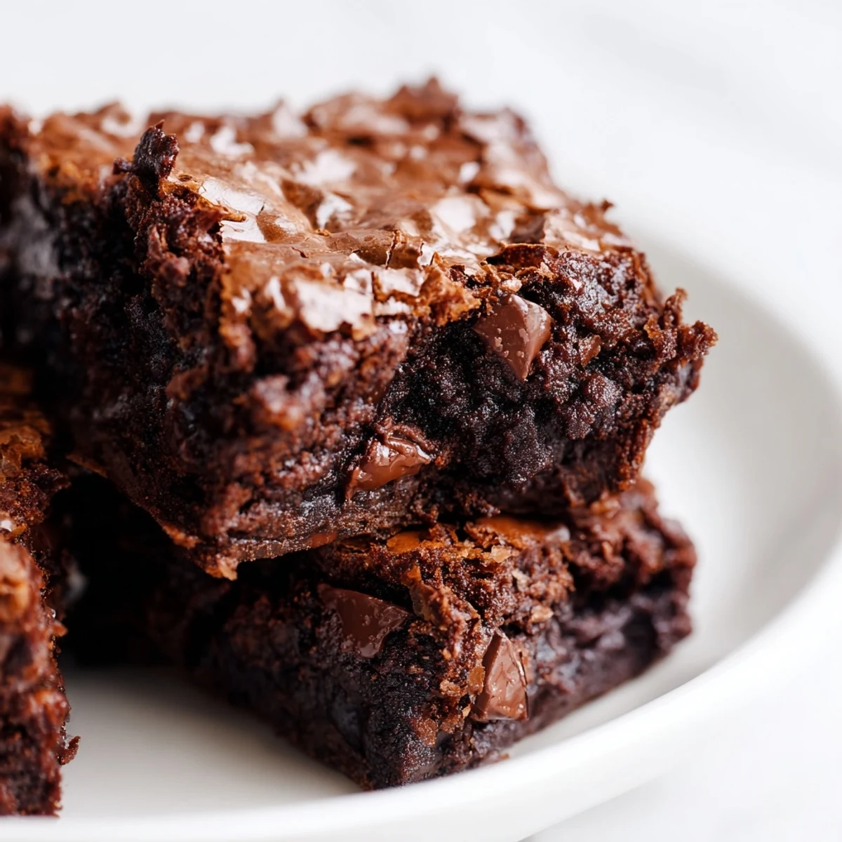 Chocolate Brownie Bites are rich, fudgy mini desserts with a crackly top and powdered sugar dusting.