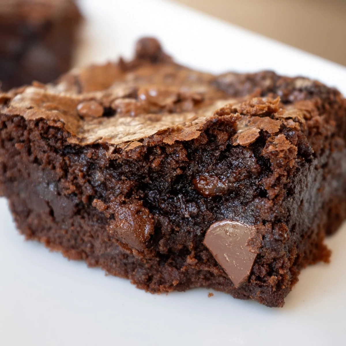 Chocolate Brownie Bites sit on a cooling rack with a chewy center and melty chocolate chunks.