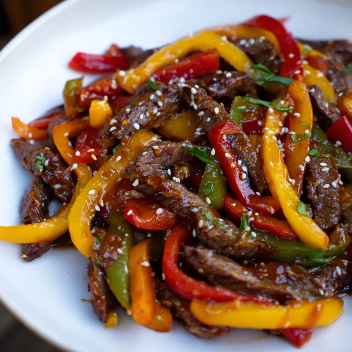 Spicy Beef Bell Pepper Stir Fry