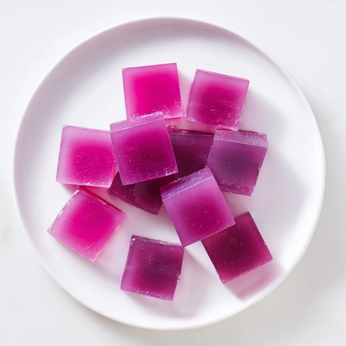 Colorful probiotic jello snacks set in silicone molds with vibrant fruit juice
