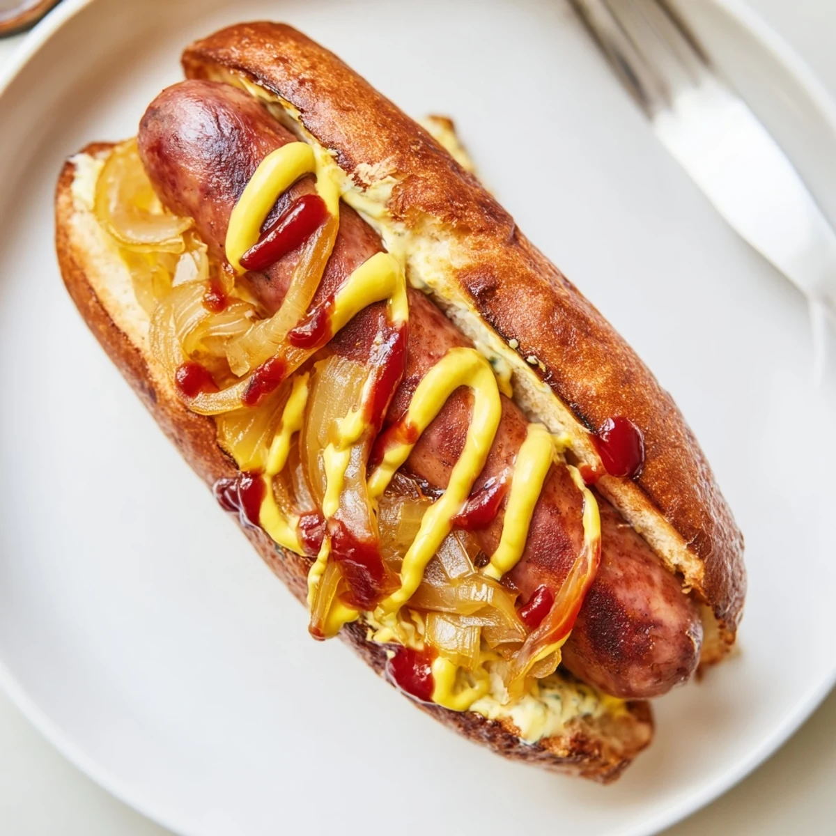 Juicy grilled hot dogs smothered in creamy cheese and sweet peppers for this iconic Pacific Northwest street food
