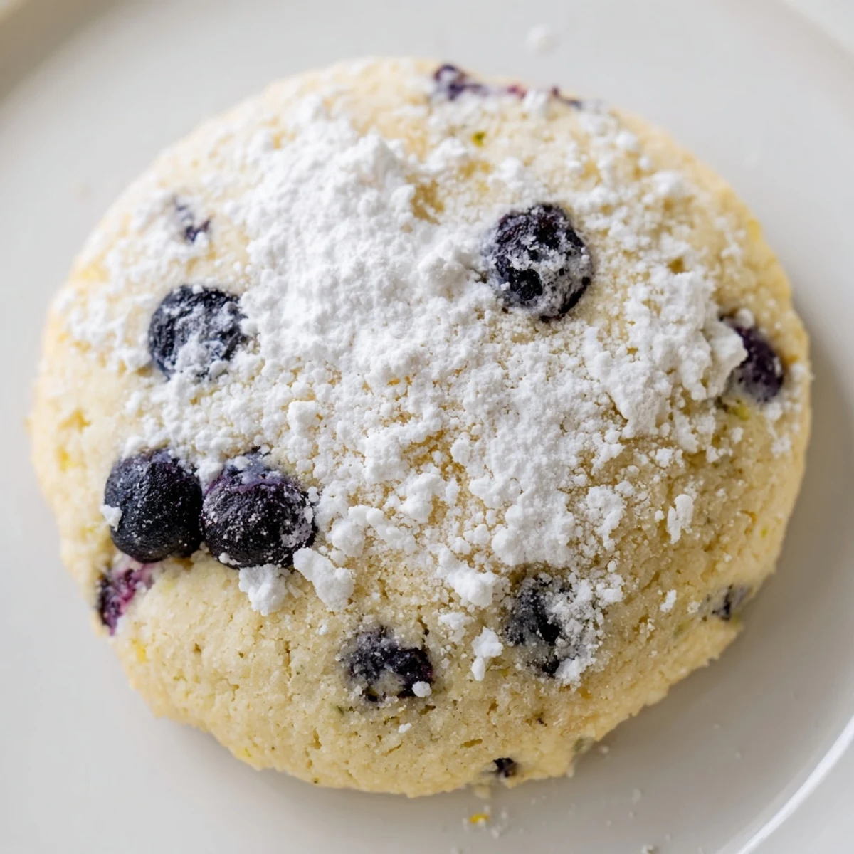 Golden soft lemon blueberry cookies with bright citrus zest and juicy blueberry bits visible