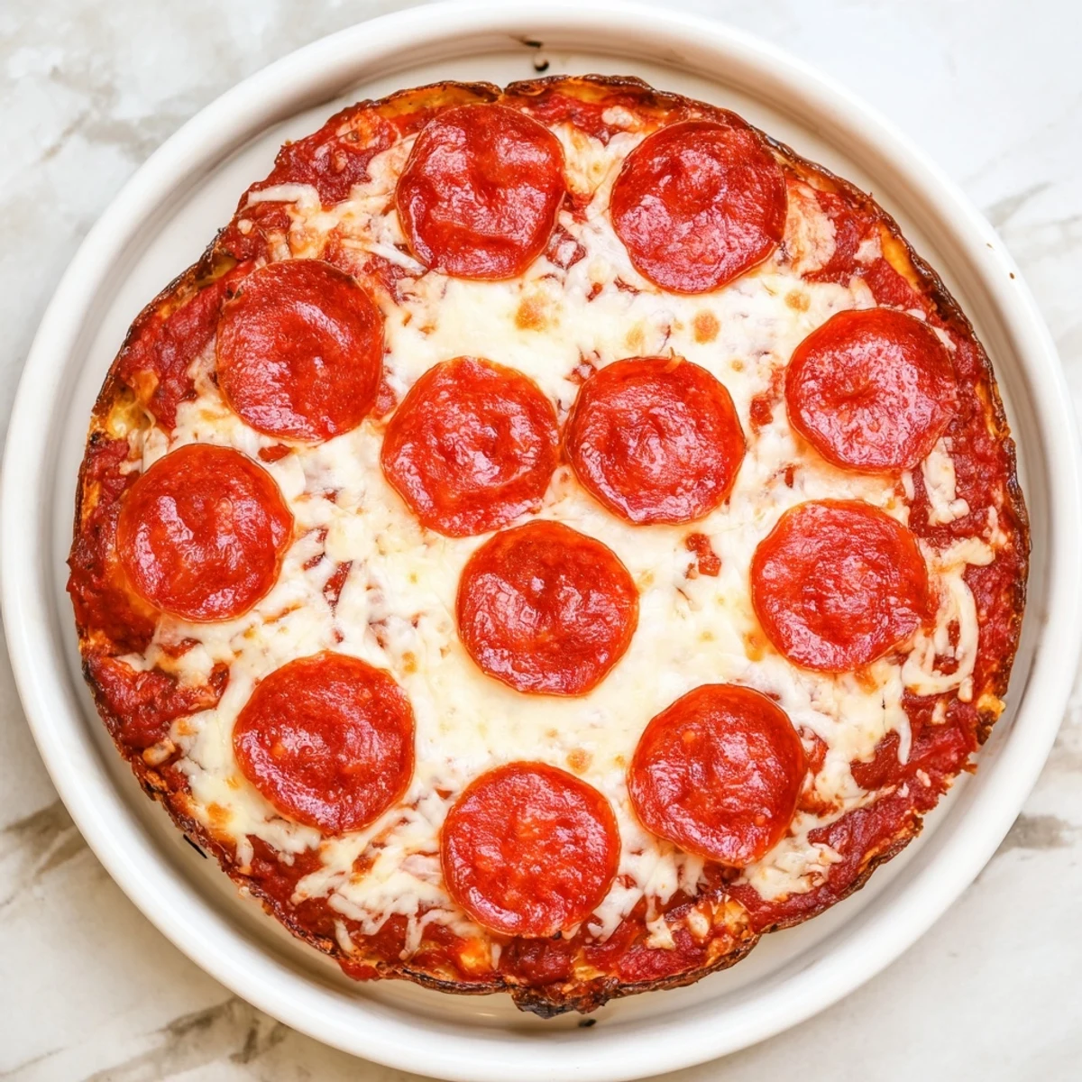 Thick crispy Pizza Hut pan pizza sliced into wedges with layers of pepperoni and gooey cheese