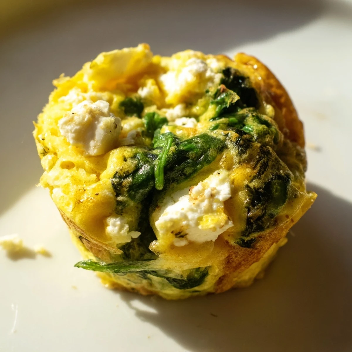 Healthy spinach and feta egg muffins ready for meal prep or on-the-go breakfast