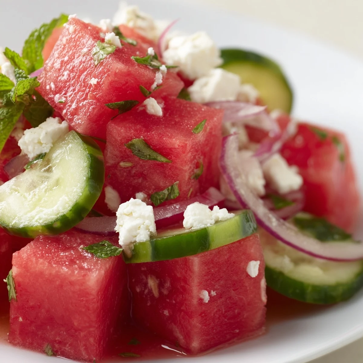 Watermelon Feta Salad with Mint