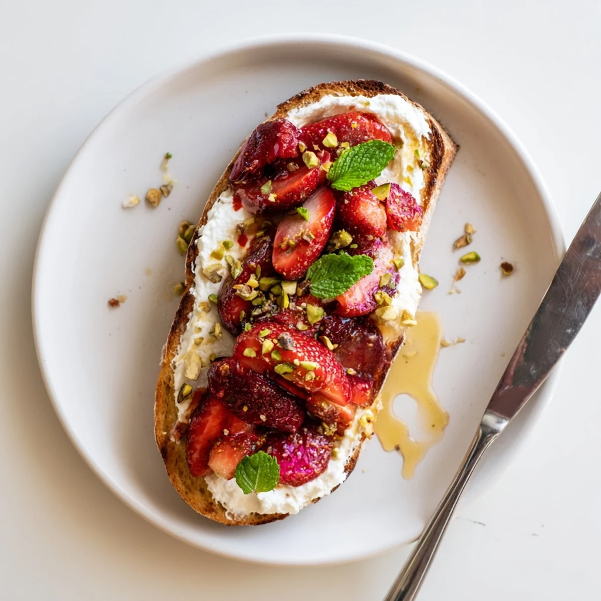 Roasted Strawberry Whipped Ricotta