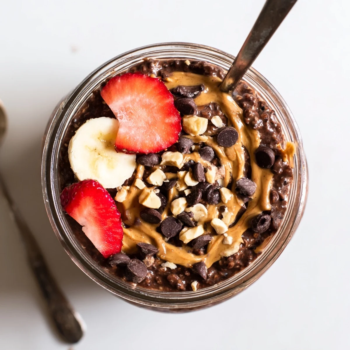Chocolate Peanut Butter Overnight Oats