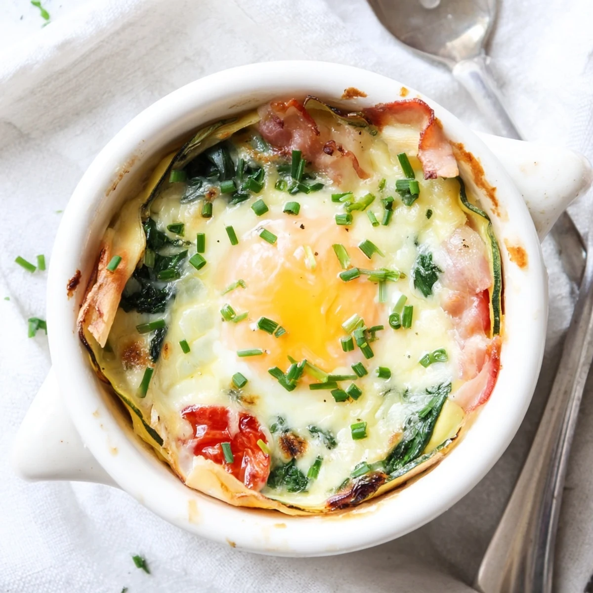 Baked Eggs Napoleon
