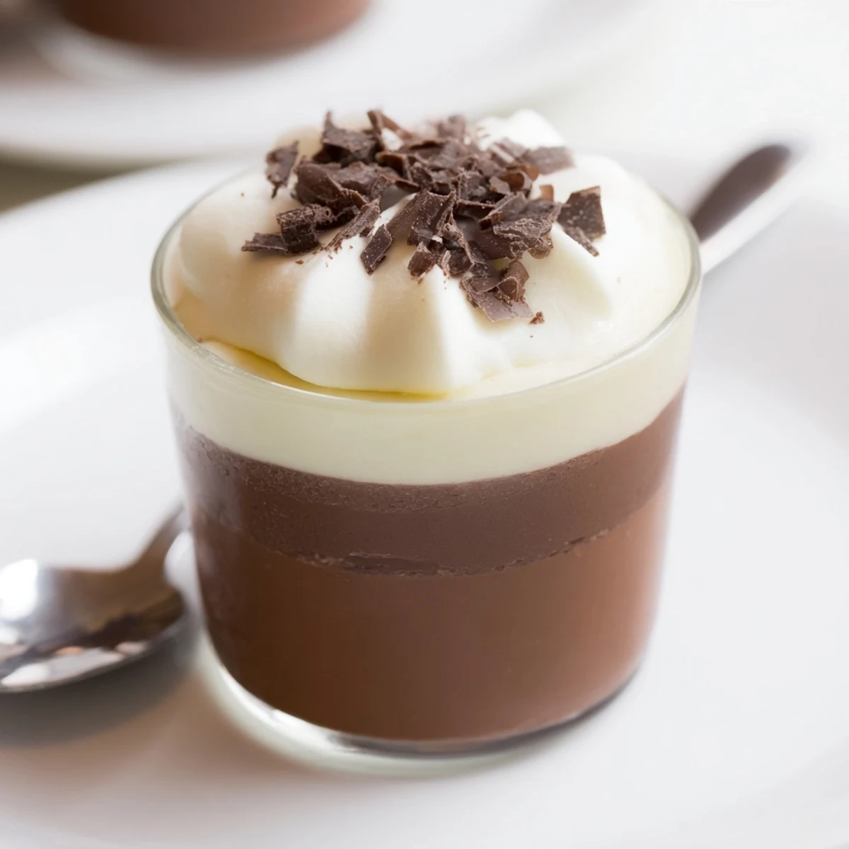 Triple Chocolate Mousse Cups with silky dark, milk, and white layers