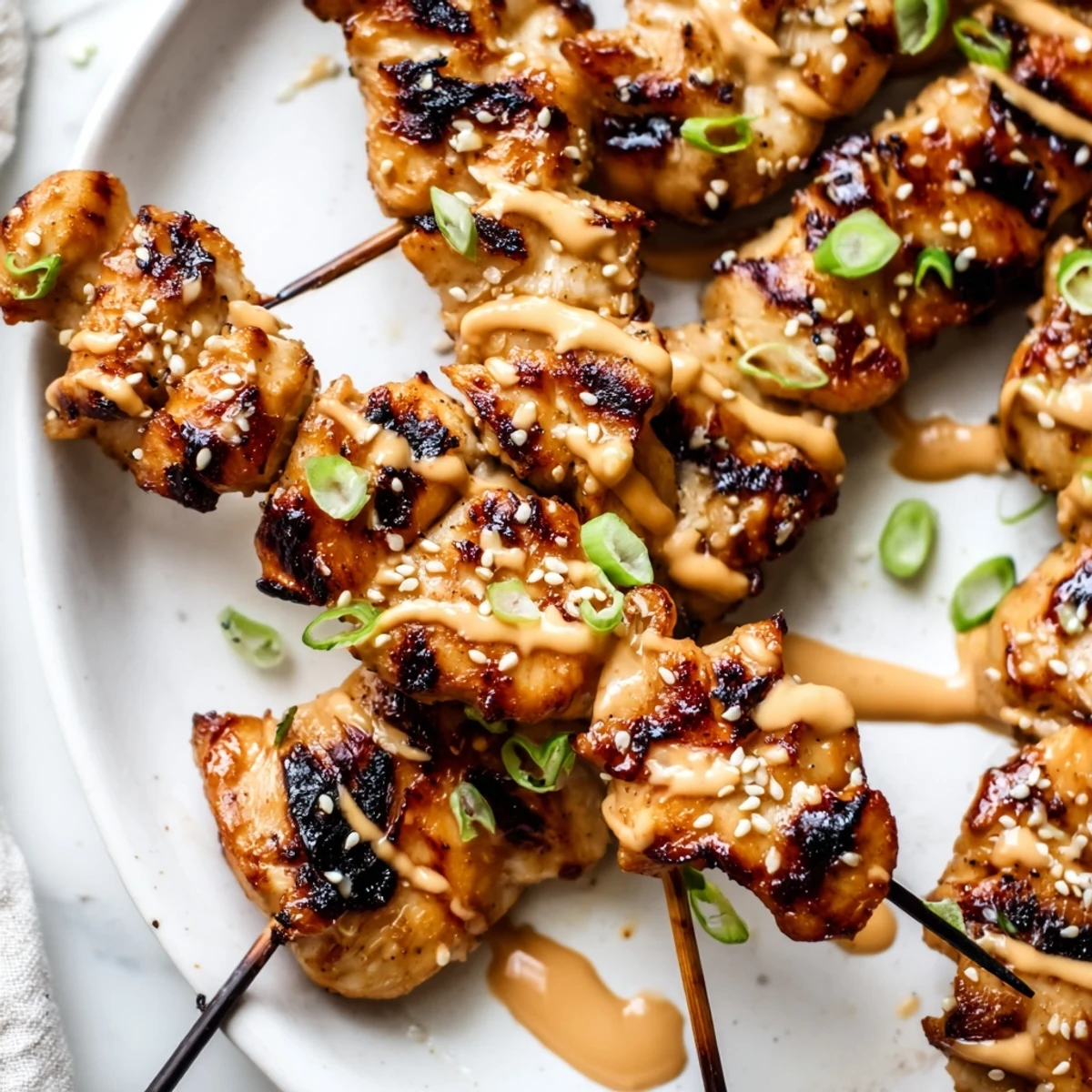 Grilled Bang Bang Chicken Skewers steaming, ideal for weeknight dinners or BBQs