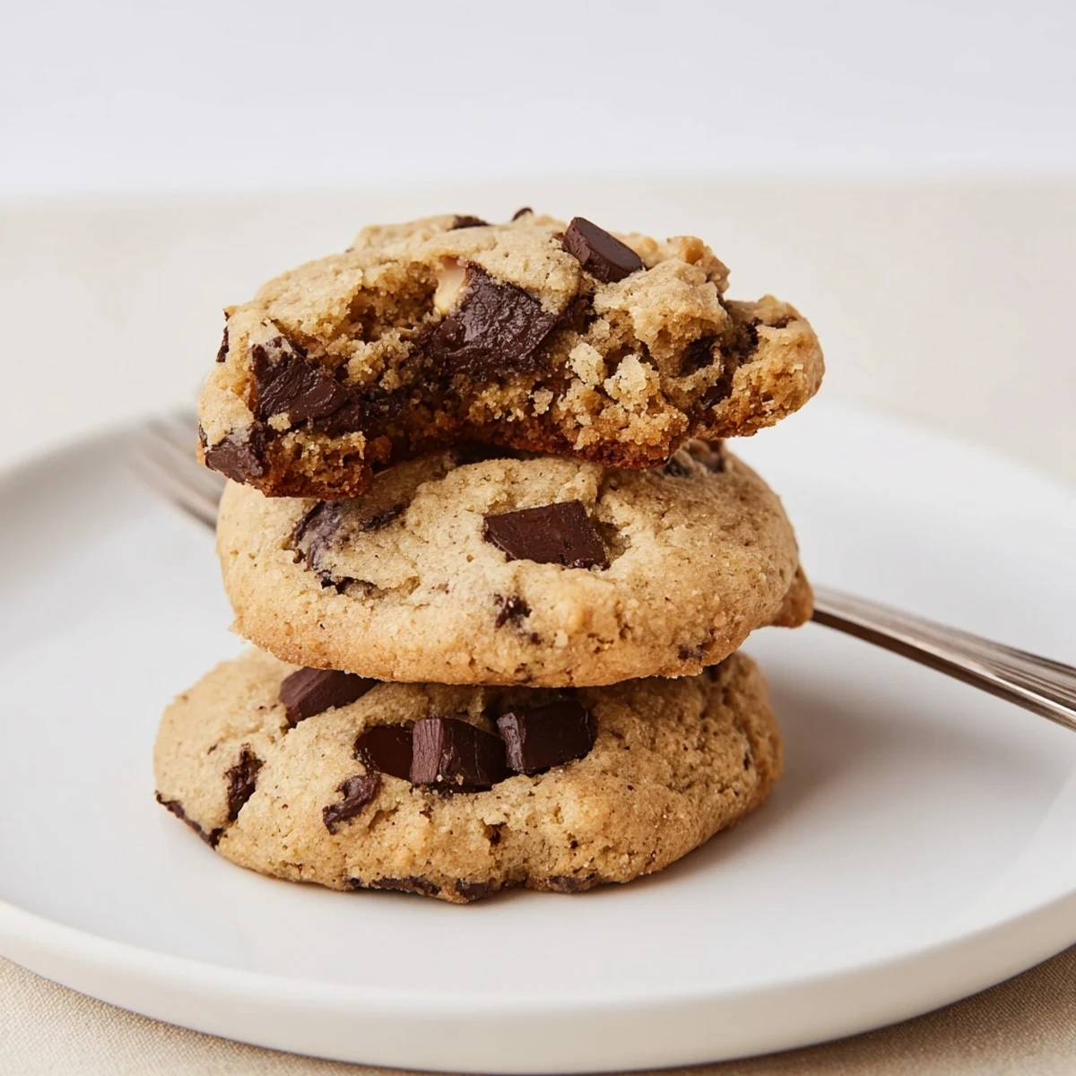 Warm Brown Butter Chocolate Chip Cookies Recipe cooling on rack, edges crisp