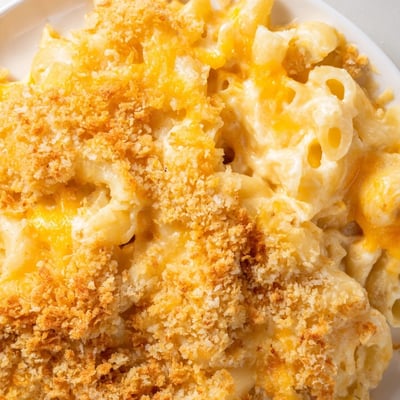 Creamy Three Cheese Baked Macaroni