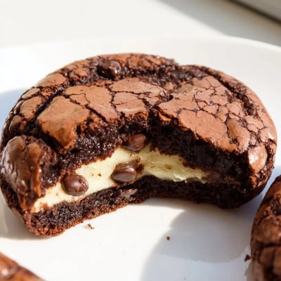 Fudgy Brownie Cookies Stuffed Cookie Dough